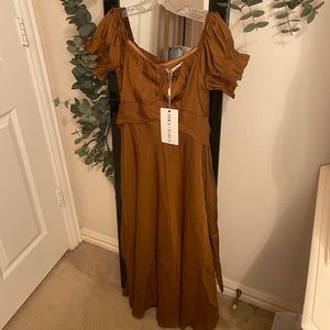 NWT Hello Molly Beautiful Camel Colored Dress